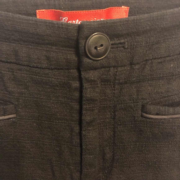 LIKE NEW Anthro Cartonnier Black Cropped Pants - Picture 6 of 8